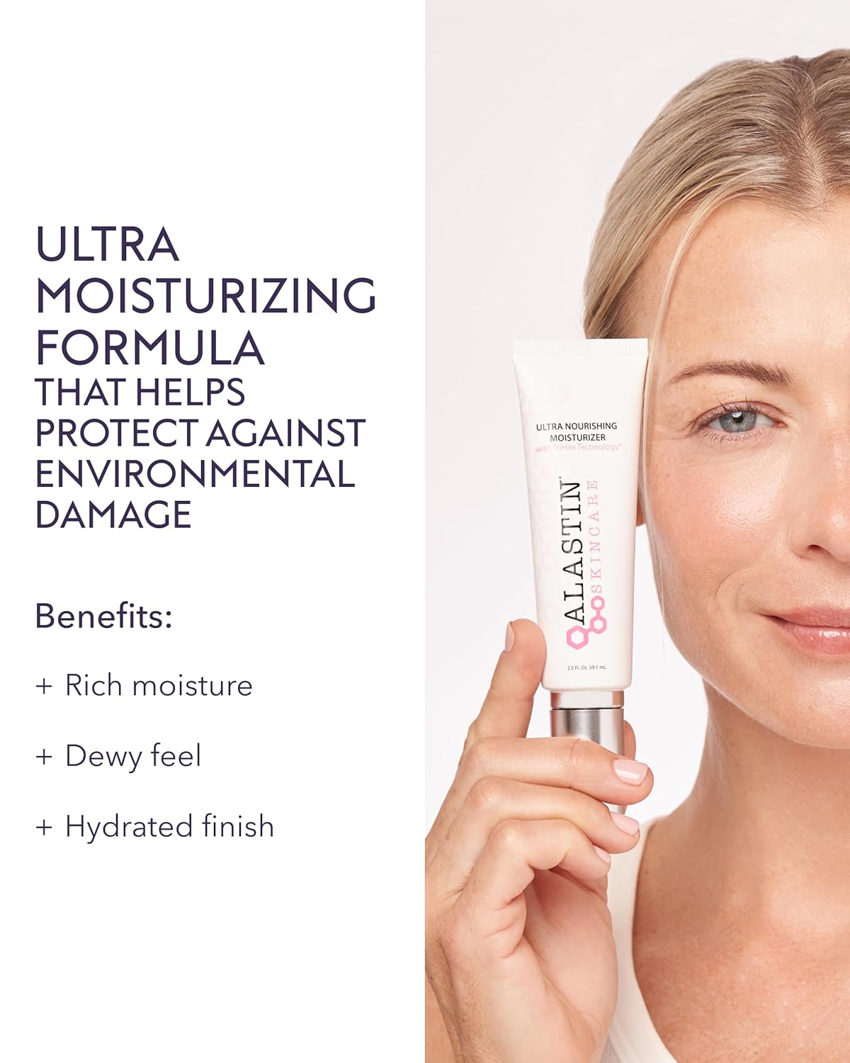 ALASTIN Skincare Ultra Nourishing Face Moisturizer Cream (2 oz) | Daily Hydrating Lotion For Dry Skin | Supports New Collagen & Elastin Production