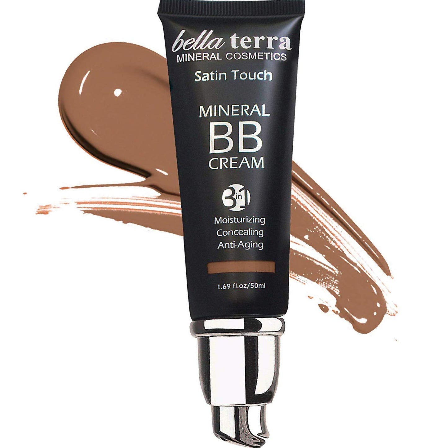 Bellaterra Cosmetics BB Cream - Tinted Moisturizer, Mineral Foundation Makeup, Medium 104 | Skin Perfector, 1.69 oz