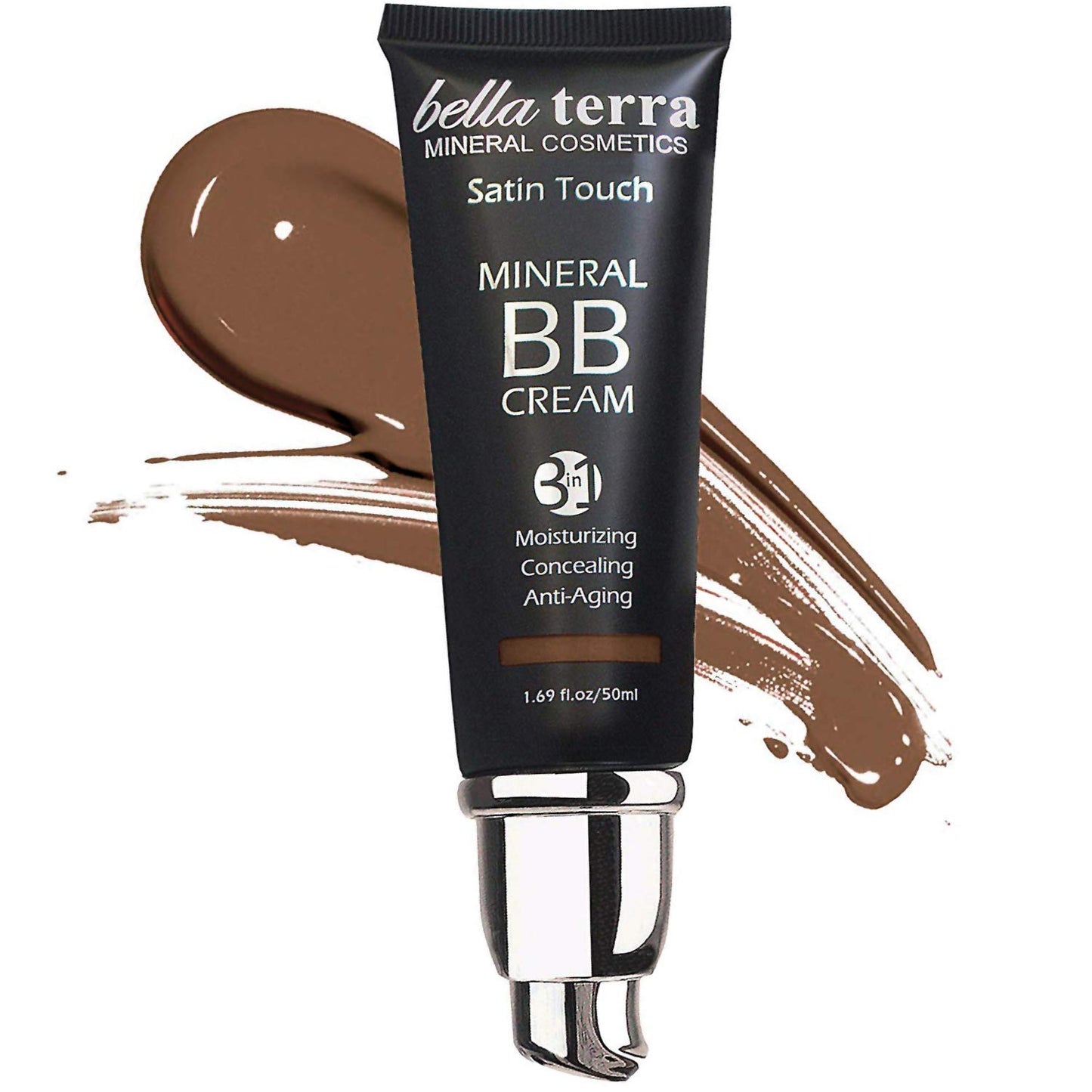 Bellaterra Cosmetics BB Cream - Tinted Moisturizer, Mineral Foundation Makeup, Medium 104 | Skin Perfector, 1.69 oz