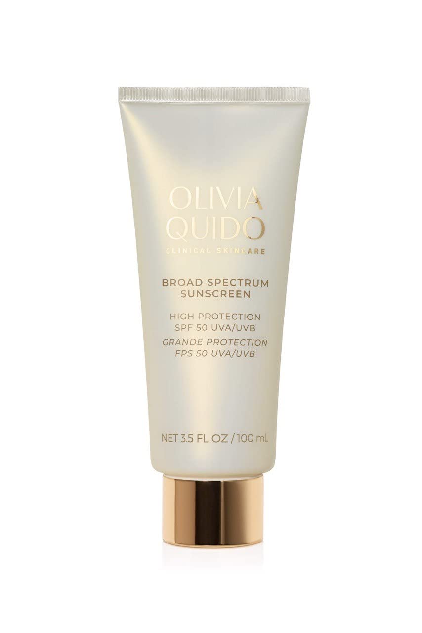 OLIVIA QUIDO Clinical Skincare Broad Spectrum Sunscreen SPF 50 with Lilac Stem Cell | Anti-Aging Skin Protection From UVA and UVB Rays | Water-Resistant Indoor and Outdoor Sunscreen with Matte Finish