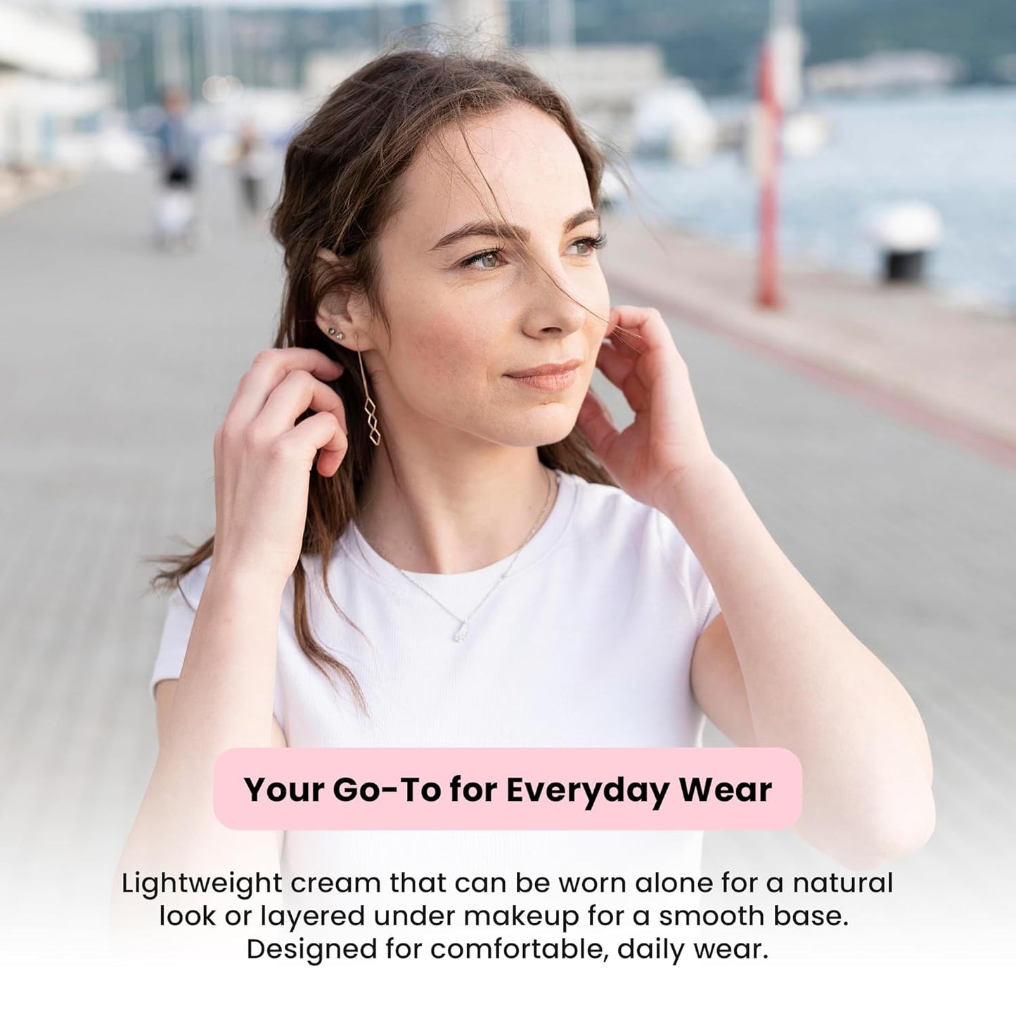 Porcelain Color Glow Cream SPF 30 – Tinted Sunscreen Moisturizer Face with Aloe Vera and Vitamin E – Porcelain Tone Facial Sunscreen Tinted with UVA/UVB/IR Support, 1 fl oz