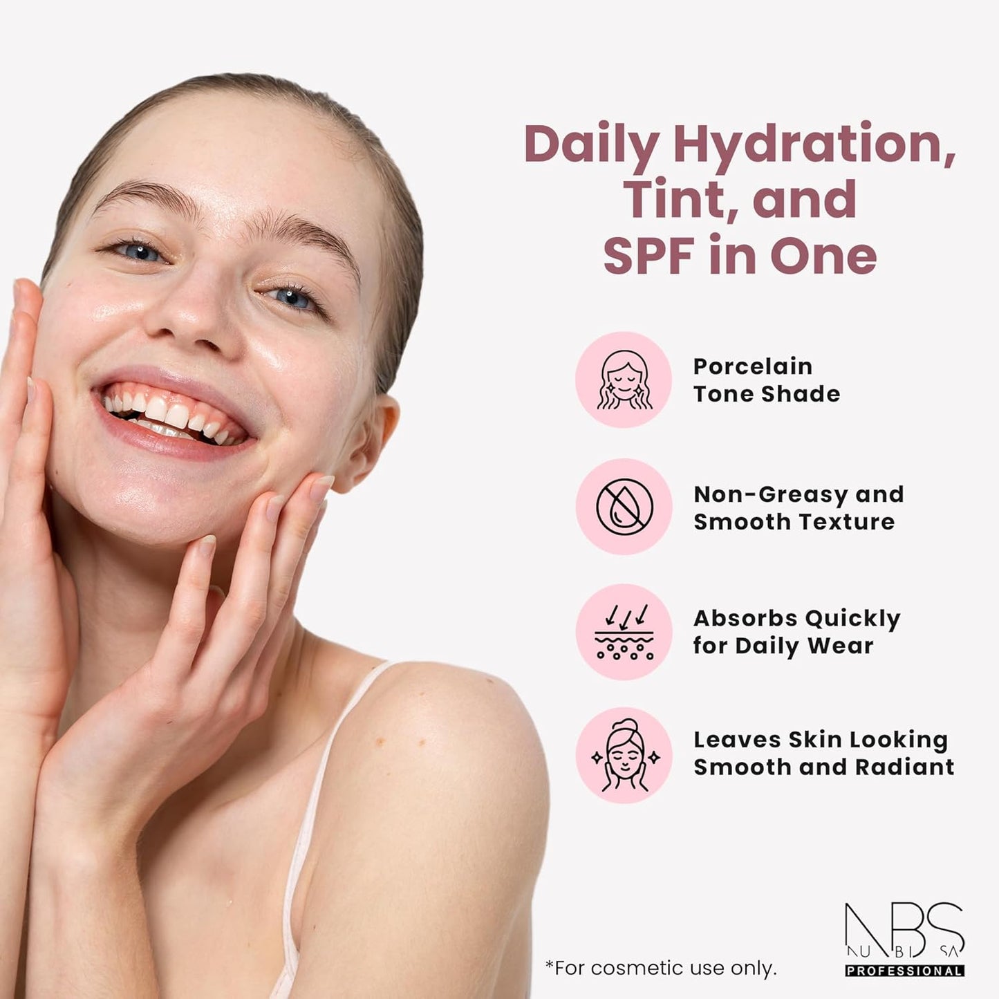 Porcelain Color Glow Cream SPF 30 – Tinted Sunscreen Moisturizer Face with Aloe Vera and Vitamin E – Porcelain Tone Facial Sunscreen Tinted with UVA/UVB/IR Support, 1 fl oz