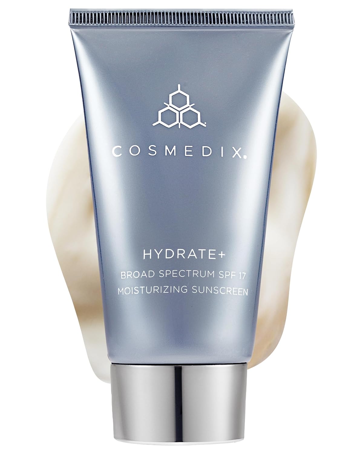 COSMEDIX Hydrate Plus Sunscreen with Broad Spectrum SPF 17 - Moisturizing Face & Body Sun Screen for Travel & Daily Skin Care - Sunblock for Skin Elasticity, Dewy & Radiant Glow, No White Cast